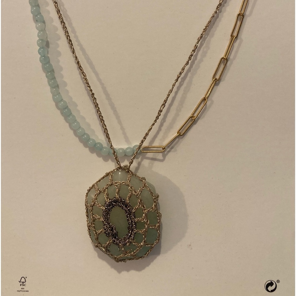 ZARA MIXED MEDIA NECKLACE NWT
